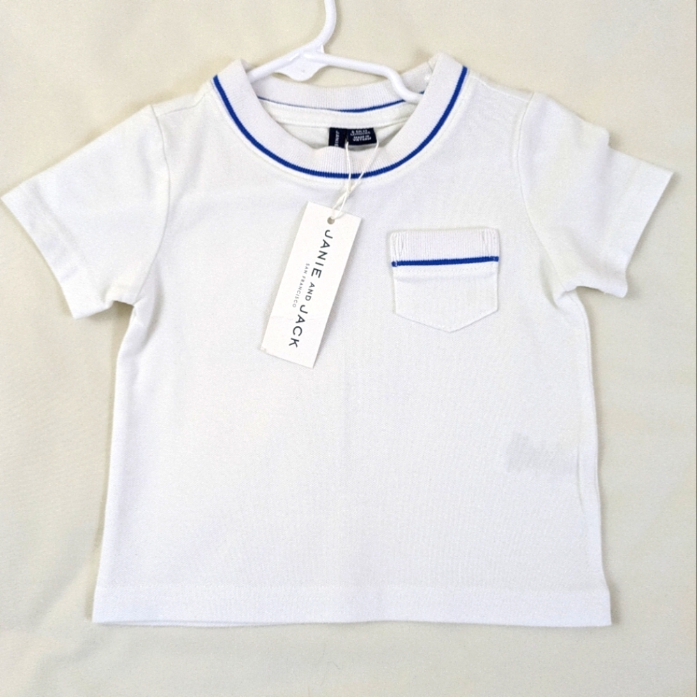 NWT Janie & Jack White T-shirt ~ 6/12 mo
